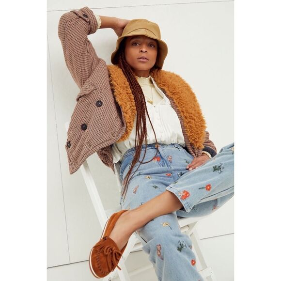Free People Menswear Georgie Faux Fur Collar JacketMSRP $198 Small